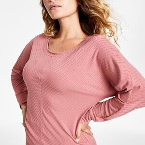 Jenni by Jennifer Moore Womens Super-Soft Long-Sleeve Top